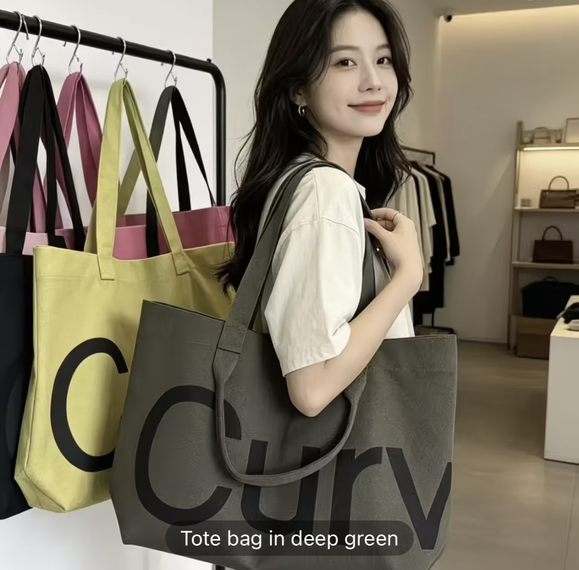 Nouveau sac à main en toile pour été, grand, pour trajet quotidien, cadeau pour la fête Qixi, usage universel, voyage — photo 4
