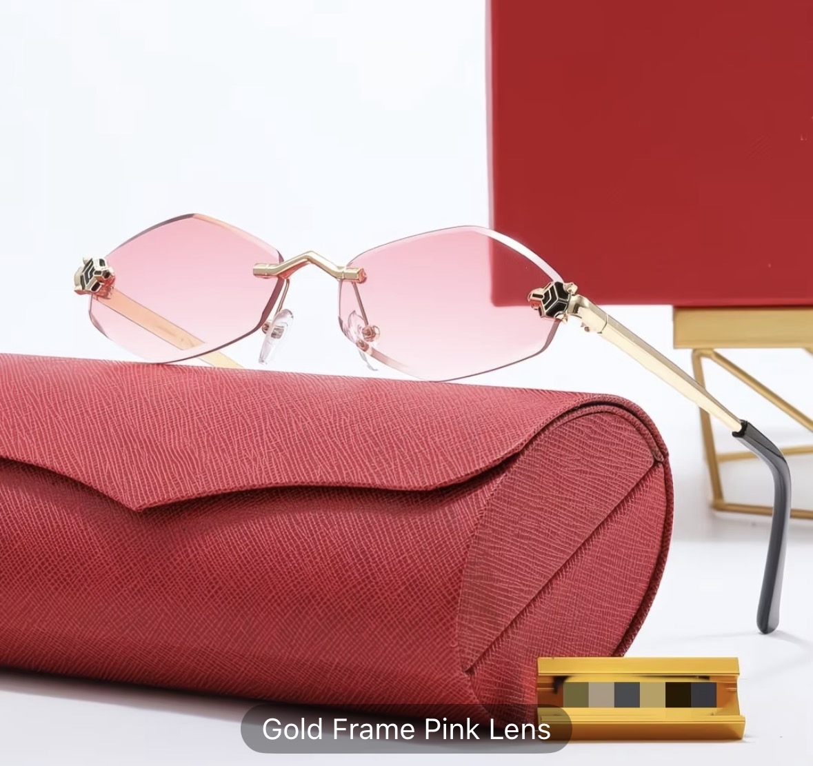 Lunettes de soleil frameless en forme de diamant - Luxe léger à la mode — photo 3