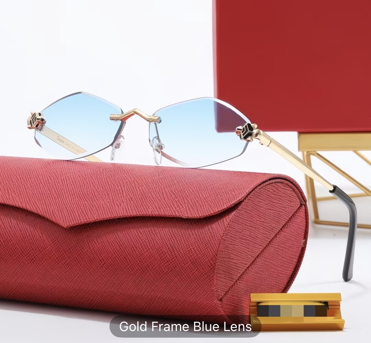 Lunettes de soleil frameless en forme de diamant - Luxe léger à la mode — photo 5